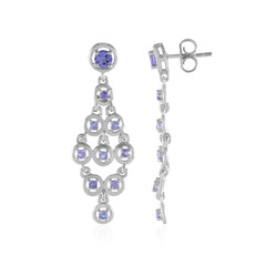 Boucles d'oreilles en argent et Tanzanite