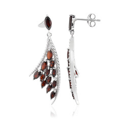 Boucles d'oreilles en argent et Grenat