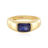 Bague en argent et Saphir bleu de Madagascar