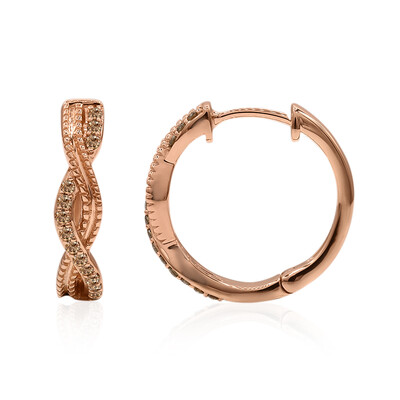Boucles d'oreilles en or et Diamant rose de France SI1 d'Argyle  (Annette)