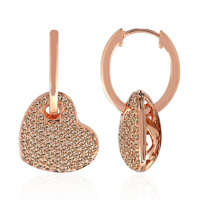 Boucles d'oreilles en or et Diamant rose de France SI1 d'Argyle  (Annette)