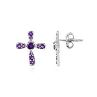 Boucles d'oreilles en argent et Améthyste