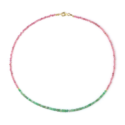 Collier en argent et Tourmaline rose du Nigéria