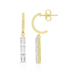 Boucles d'oreilles en argent et Topaze blanche