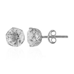 Boucles d'oreilles en argent et Topaze blanche
