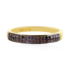 Bague en argent et Diamant rouge I4