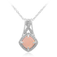 Collier en argent et Opale rose