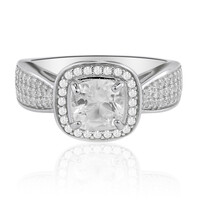 Bague en argent et Topaze blanche