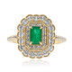 Bague en or et Emeraude de Zambie
