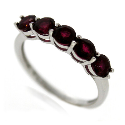 Bague en argent et Topaze Cerise
