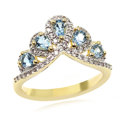 Bague en argent et Aigue-marine Ofiki
