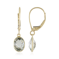 Boucles d'oreilles en or et Améthyste verte