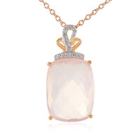 Collier en argent et Quartz rose