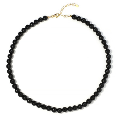 Collier en argent et Tourmaline noire