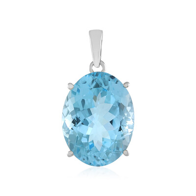 Pendentif en argent et Topaze bleu ciel