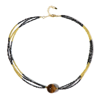 Collier en argent et Œil de Tigre (Riya)
