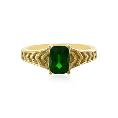 Bague en argent et Diopside de Russie