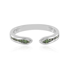 Bague en argent et Diamant vert I3