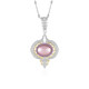 Collier en argent et Perle de Mabé rose (Dallas Prince Designs)