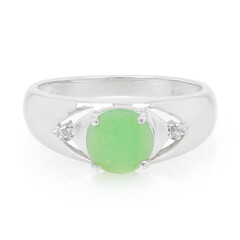 Bague en argent et Chrysoprase impériale
