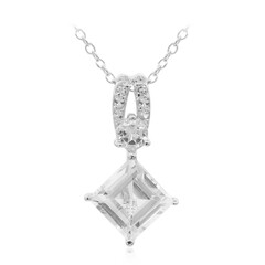 Collier en argent et Topaze blanche