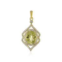 Pendentif en argent et Quartz citron