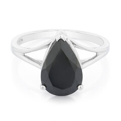 Bague en argent et Spinelle noir