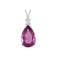 Pendentif en argent et Fluorite rose