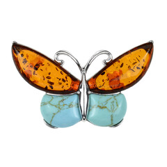 Pendentif en argent et Ambre baltique