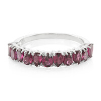 Bague en argent et Rhodolite du Rajasthan