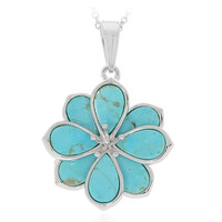 Pendentif en argent et Turquoise de Kingman (Anne Bever)