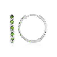 Boucles d'oreilles en argent et Diopside de Russie