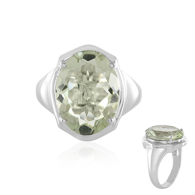 Bague en argent et Améthyste verte