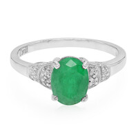 Bague en argent et Emeraude de Bahia