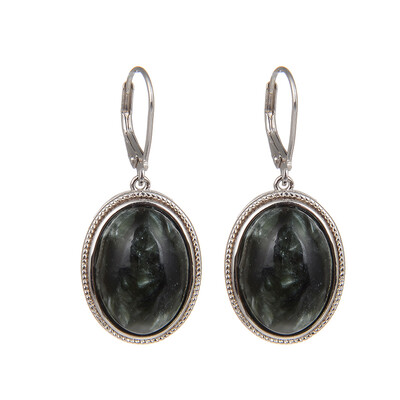 Boucles d'oreilles en argent et Séraphinite