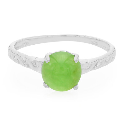 Bague en argent et Chrysoprase impériale