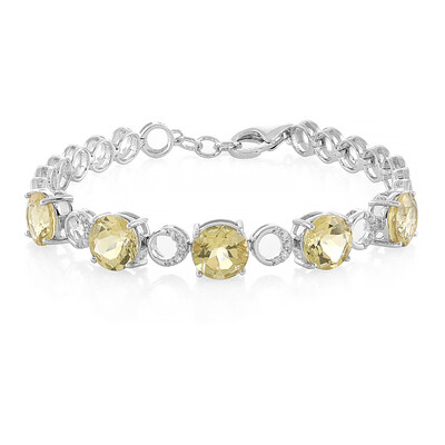 Bracelet en argent et Labradorite dorée