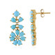 Boucles d'oreilles en argent et Turquoise Sleeping Beauty (Faszination Türkis)