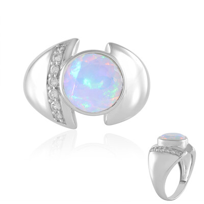 Bague en argent et Opale Welo AAA (de Melo)