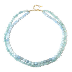 Collier en argent et Aigue-marine du Brésil