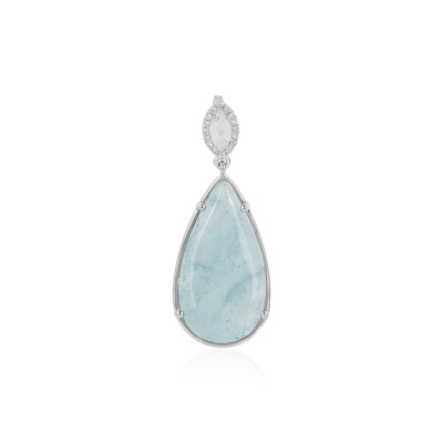 Pendentif en argent et Aigue-marine