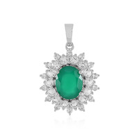 Pendentif en argent et Onyx vert