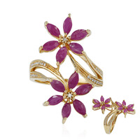 Bague en argent et Rubis de Birmanie