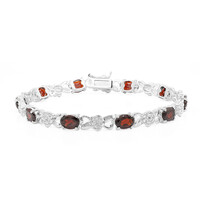 Bracelet en argent et Grenat du Mozambique