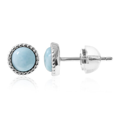 Boucles d'oreilles en argent et Larimar