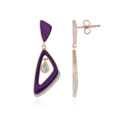 Boucles d'oreilles en argent et Zircon (Adela Silber)