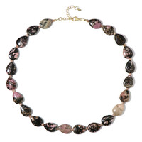Collier en argent et Rhodonite