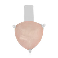 Pendentif en argent et Quartz rose