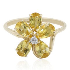 Bague en or et Héliodore