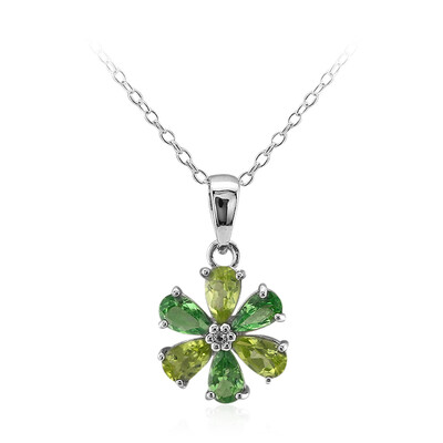 Collier en argent et Péridot de Birmanie